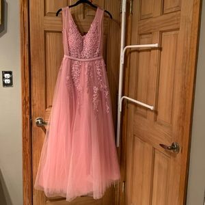 Pink Tulle Prom Dress